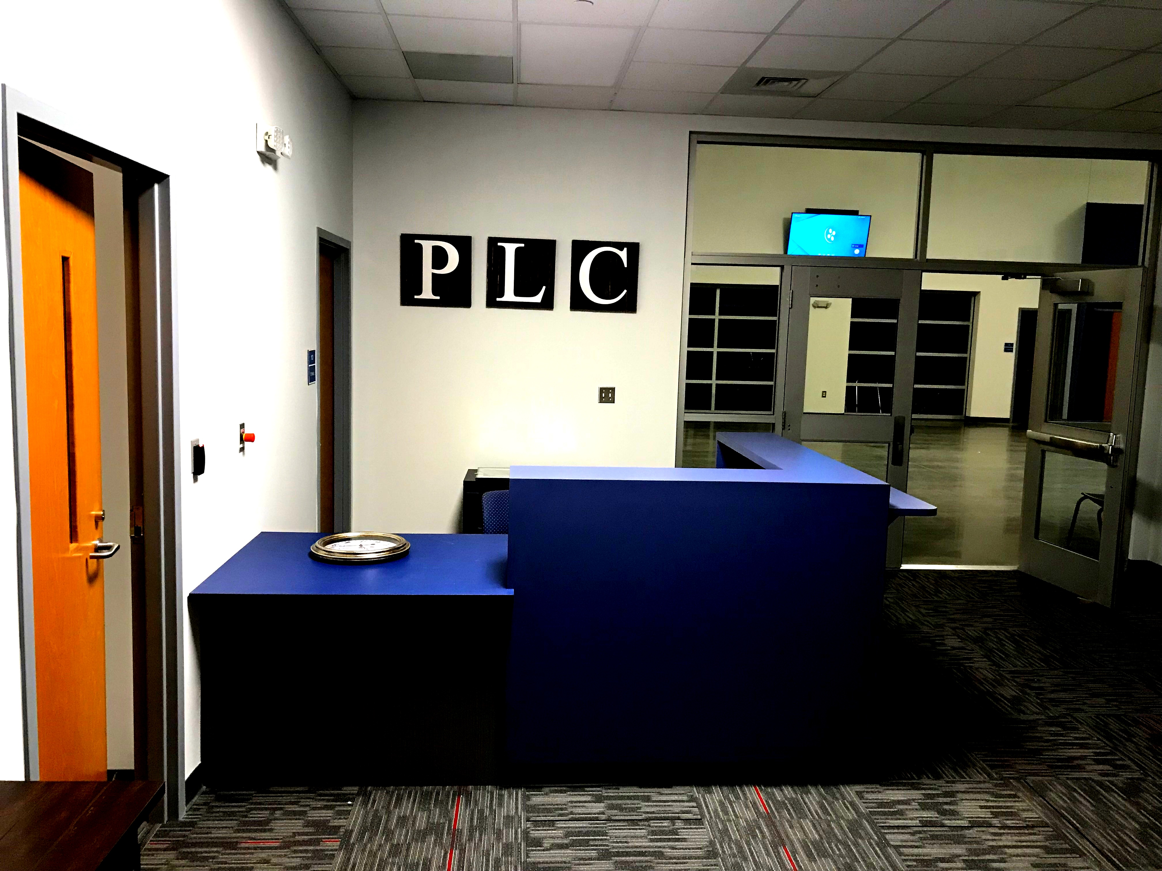 Reception area of the Performance Learning Center